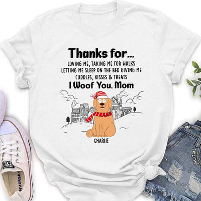 Thankful To Dad - Personalized Custom Women's T-shirt