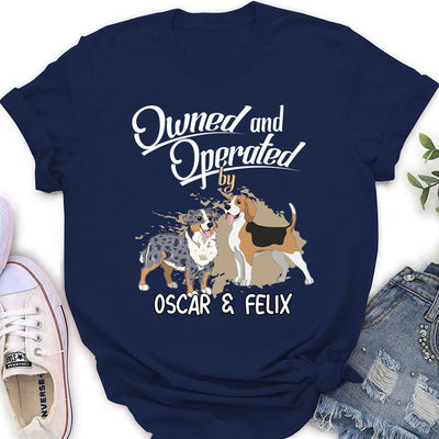 Operated By My Furbaby - Personalized Custom Women's T-shirt