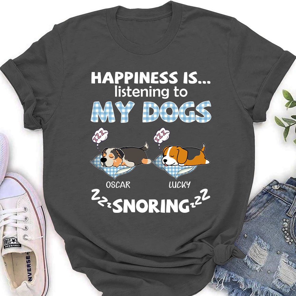 My Dog Snoring - Personalized Custom Women's T-shirt