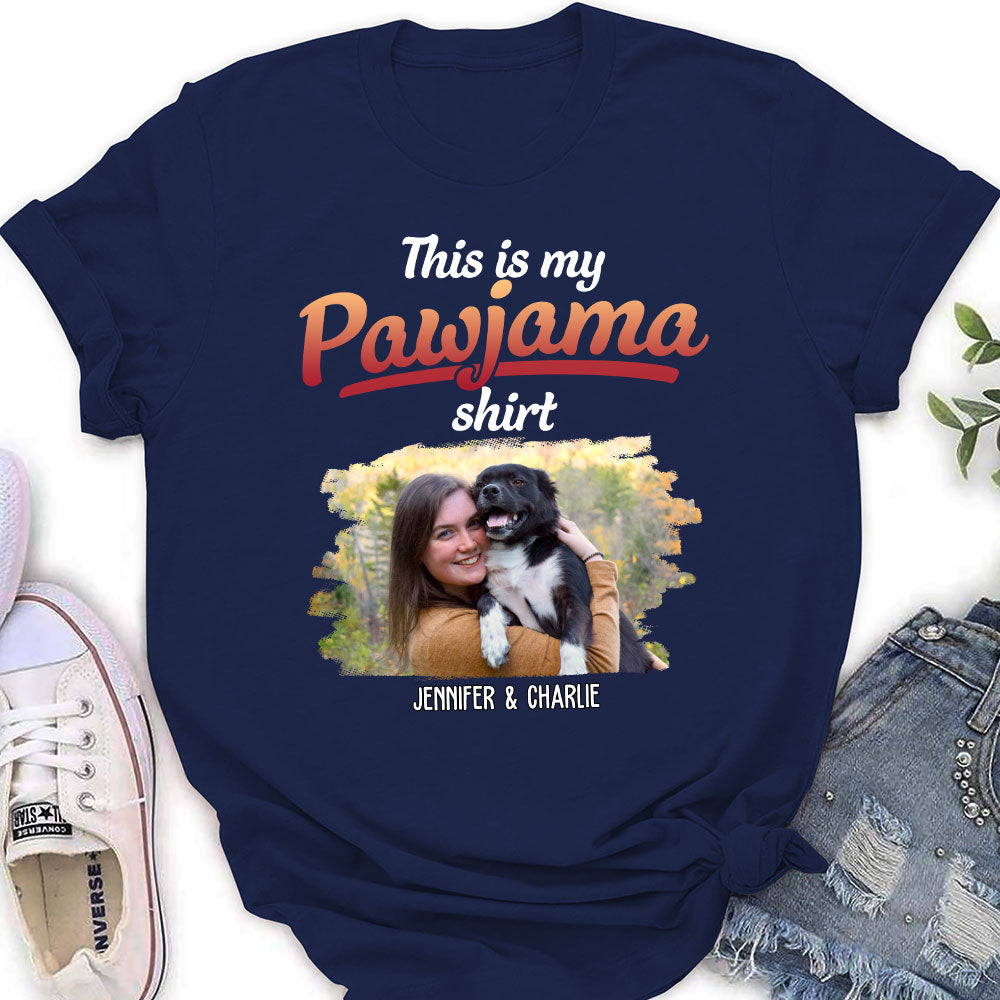 Pajama With Pet Photo - Personalized Custom Women's T-shirt 