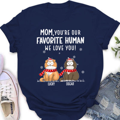 Christmas Favorite Human - Personalized Custom Women's T-shirt