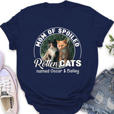 Spoiled Rotten Cats Photo - Personalized Custom Women's T-shirt