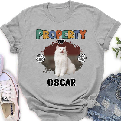 Property Of My Cat - Personalized Custom Women's T-shirt