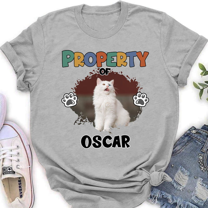 Property Of My Cat - Personalized Custom Women&