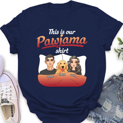 Couple Pajama With Pet - Personalized Custom Women's T-shirt