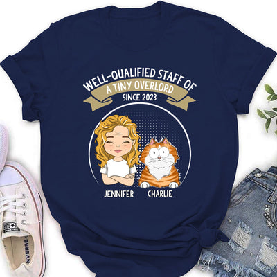 Well Qualified Cat Staff - Personalized Custom Women's T-shirt