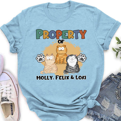 Property Of My Cat - Personalized Custom Women's T-shirt