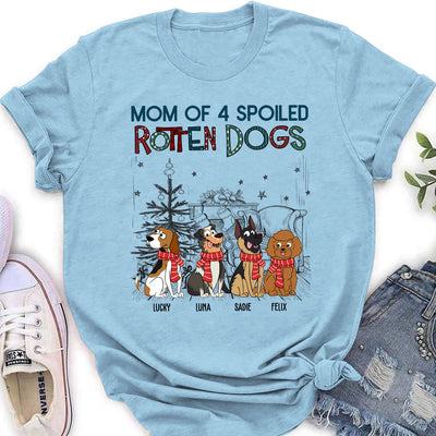 Dad Of A Spoiled Rotten Dog 3 - Personalized Custom Women's T-shirt