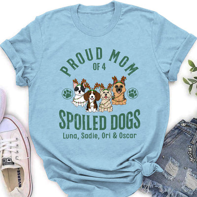 Proud Mom Of Simple Dog - Personalized Custom Women's T-shirt