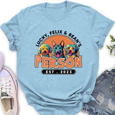 Pop Art Dog Person - Personalized Custom Women's T-shirt