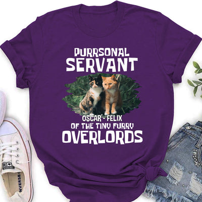 Cats Purrsonal Servant - Personalized Custom Women's T-shirt