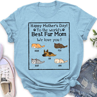 Best Cat And Dog Mom - Personalized Custom Women's T-shirt