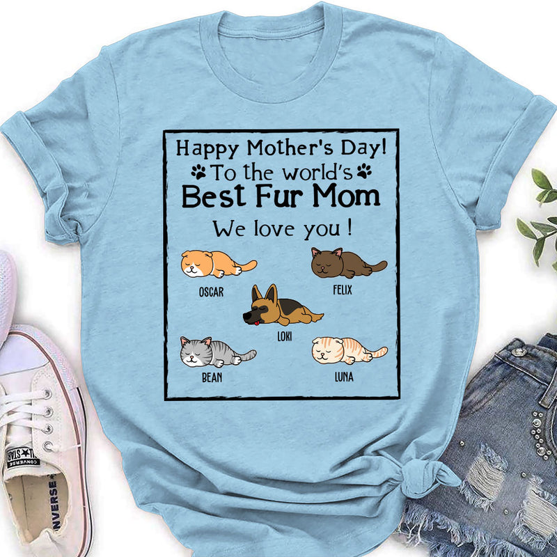 Best Cat And Dog Mom - Personalized Custom Women&