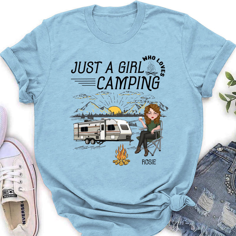 Girl Loves Camping - Personalized Custom Women&