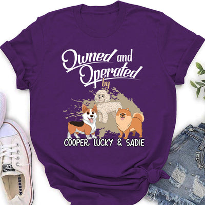 Operated By My Furbaby - Personalized Custom Women's T-shirt