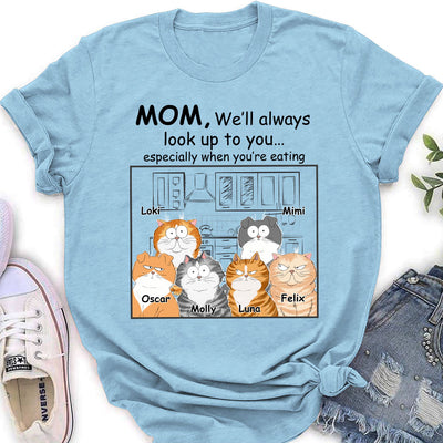 Cats Look Up To You - Personalized Custom Women's T-shirt