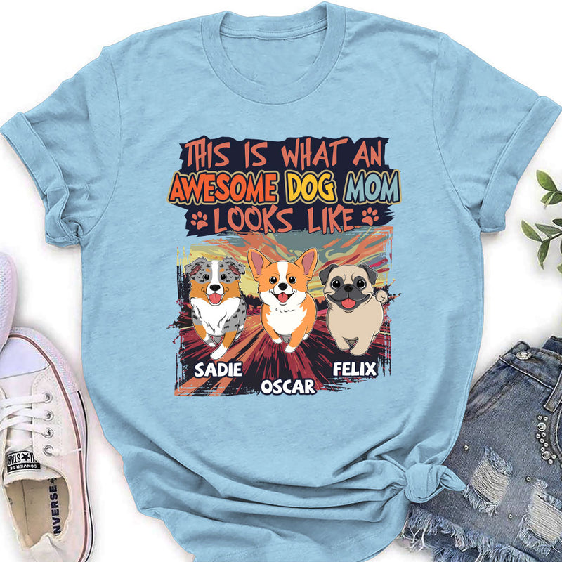 An Awesome Dog Mom - Personalized Custom Women&