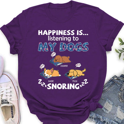 My Dog Snoring - Personalized Custom Women's T-shirt