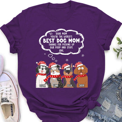 Grateful To Dog Mom - Personalized Custom Women's T-shirt