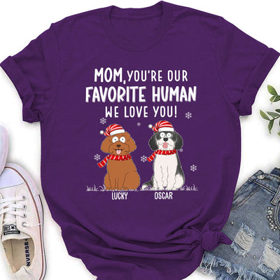 Christmas Favorite Human - Personalized Custom Women's T-shirt