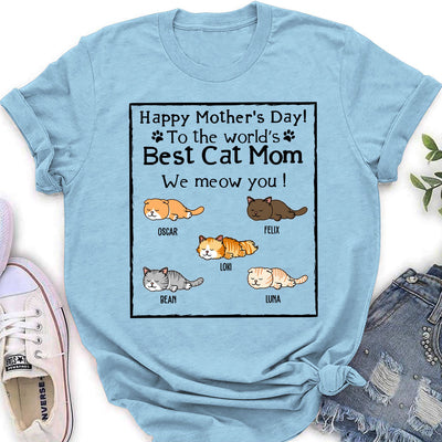 The Cat Mom Life - Personalized Custom Women's T-shirt