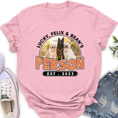 Pop Art Dog Person - Personalized Custom Women's T-shirt