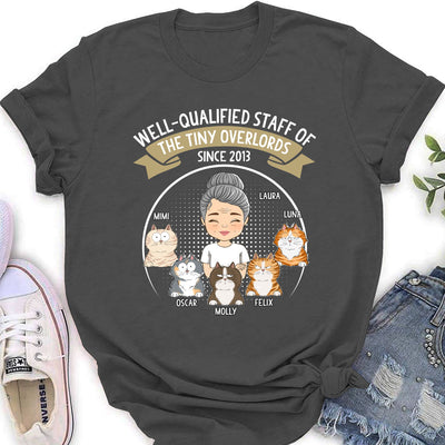 Well Qualified Cat Staff - Personalized Custom Women's T-shirt