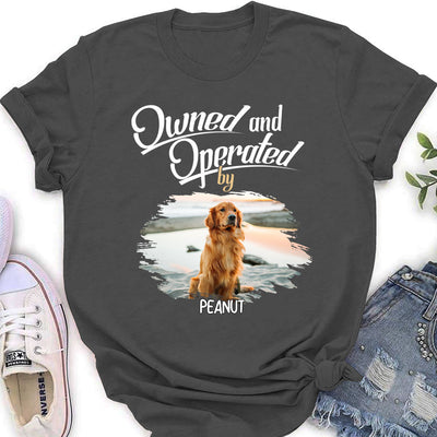 Operated By My Furbaby - Personalized Custom Women's T-shirt