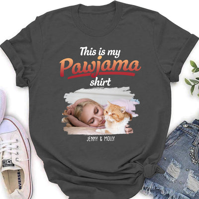 Pajama With Pet Photo - Personalized Custom Women's T-shirt