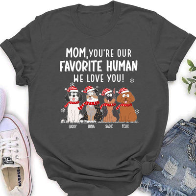 Christmas Favorite Human - Personalized Custom Women's T-shirt