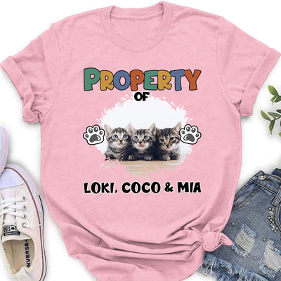 Property Of My Cat - Personalized Custom Women's T-shirt