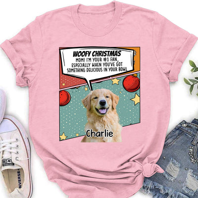 Dog Mom Big Fan  - Personalized Custom Women's T-shirt