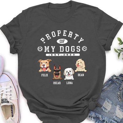 Property Of Dogs - Personalized Custom Women's T-shirt