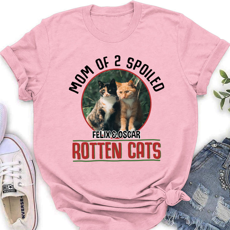 Proud Dad Of Spoiled Cats - Personalized Custom Women&