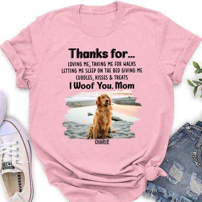 Thankful To Dad - Personalized Custom Women's T-shirt