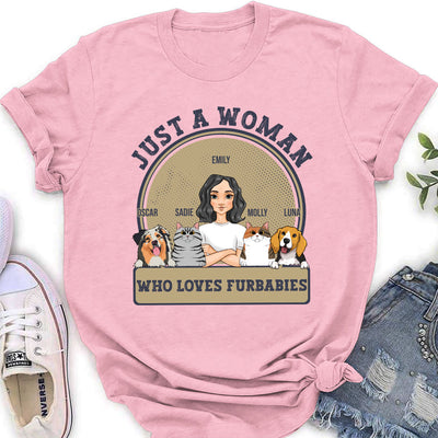 A Woman Loves Pets - Personalized Custom Women's T-shirt