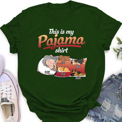 Holiday Pawjama With Dog - Personalized Custom Women's T-shirt