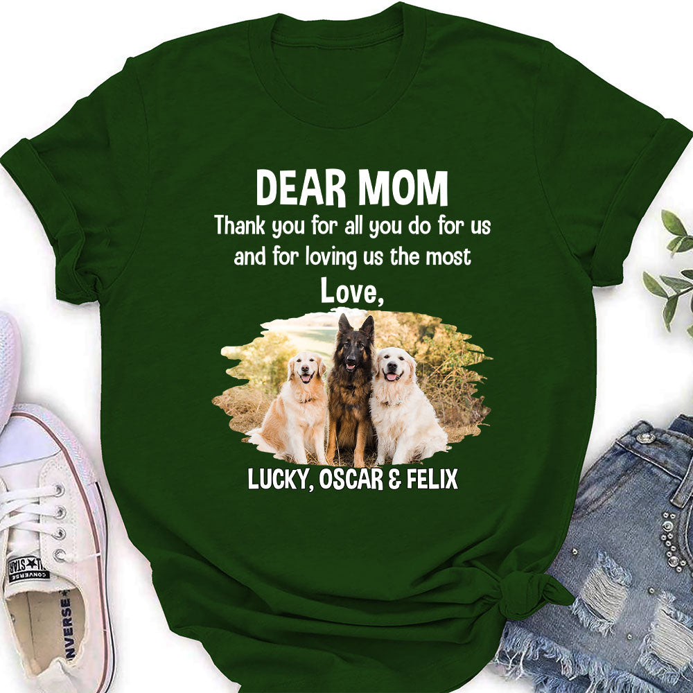 Mom Thanks For Your Love - Personalized Custom Women's T-shirt