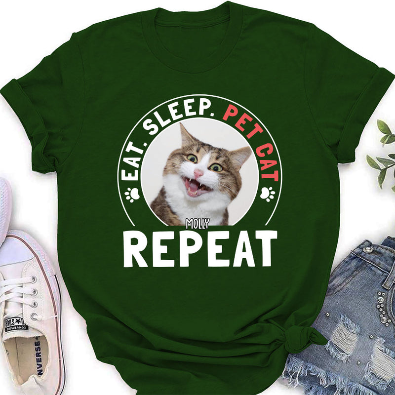 Pet Cat Repeat - Personalized Custom Women&