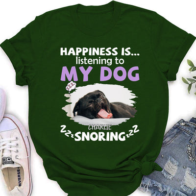 My Dog Snoring - Personalized Custom Women's T-shirt