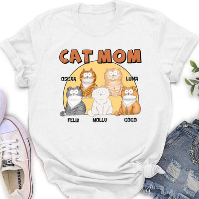 Cat Mom Circle - Personalized Custom Women's T-shirt