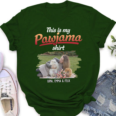 Pajama With Pet Photo - Personalized Custom Women's T-shirt