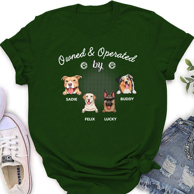 Operated By Dog - Personalized Custom Women's T-shirt