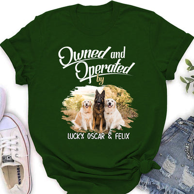 Operated By My Furbaby - Personalized Custom Women's T-shirt