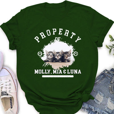 Cat Property - Personalized Custom Women's T-shirt