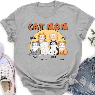 Cat Mom Circle - Personalized Custom Women's T-shirt