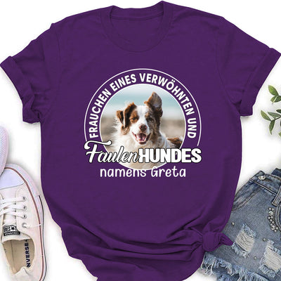 Faulen Hundes - Personalisiertes Damen T-shirt