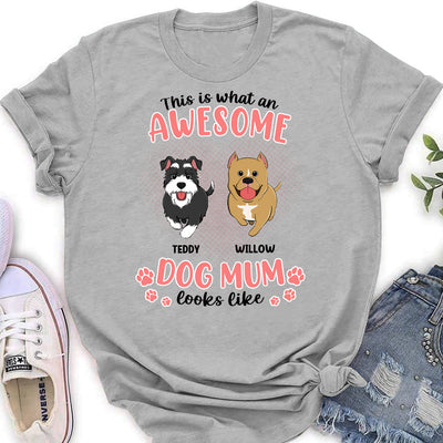 An Awesome Dog Mom Version 2 - Personalized Custom Women's T-shirt