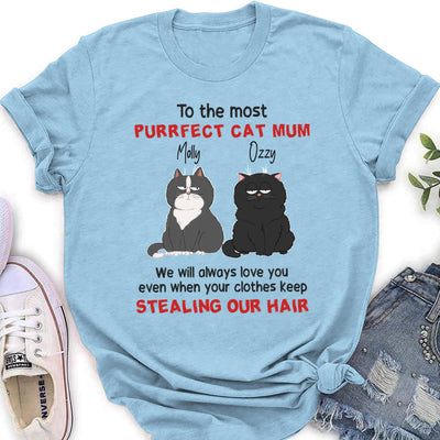 To The Most Purrfect Cat - Personalized Custom Women's T-shirt