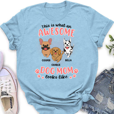 An Awesome Dog Mom Version 2 - Personalized Custom Women's T-shirt